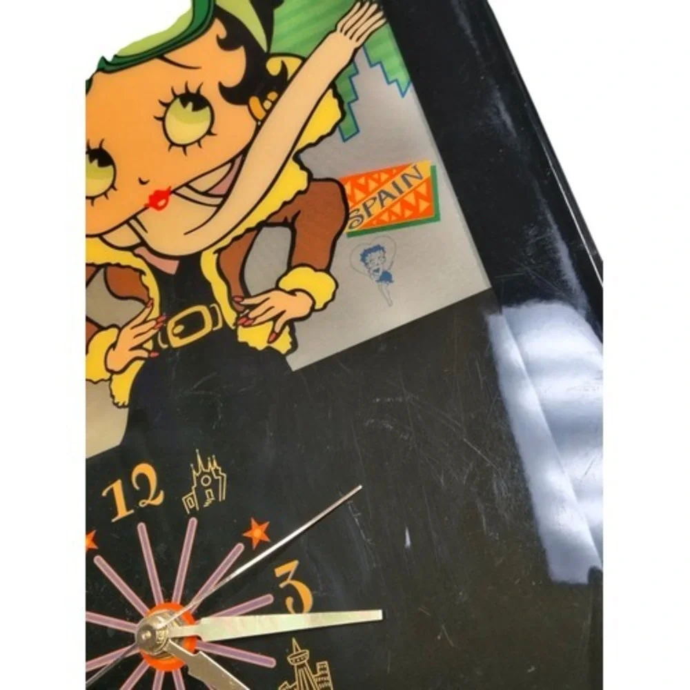 1999 Betty Boop Bon Voyage Enamel Wall Clock 12